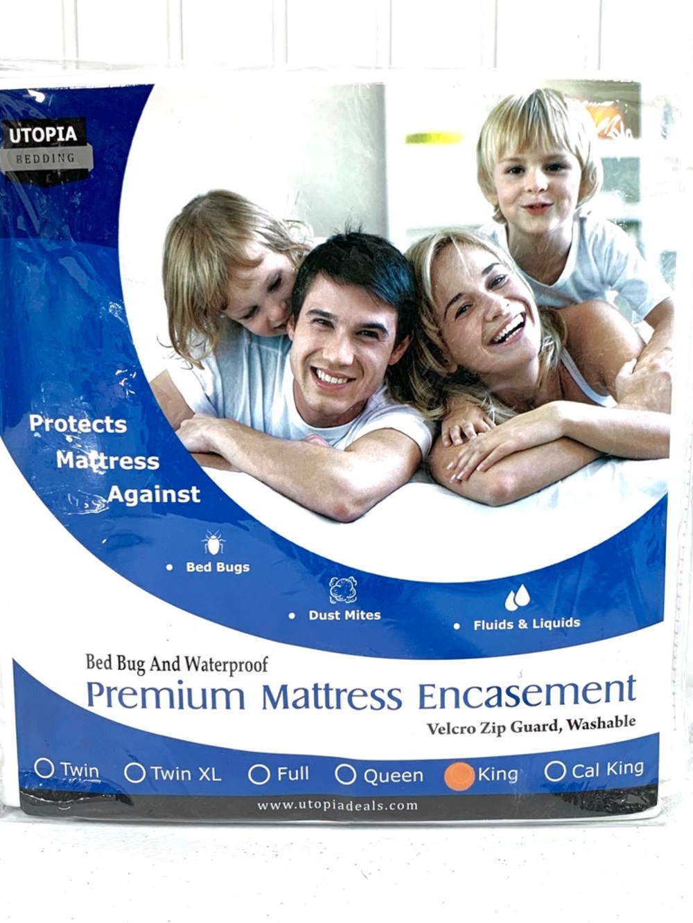 Utopia Bedding White Premium Mattress Encasement - King